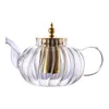 Drinkware High borosilicate glass Striped kettle Processing custom boiling tea kettle