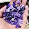 Decoratieve Beeldjes 100G Natuurlijke Paarse Draak Kristal Tumbling Healing Specimen Gem Minerale Familie Desktop Aquarium Decoratie