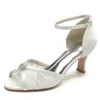 Robe chaussures Minishion sandales de mariage pour femmes talon bas dentelle confortable fête formelle JY116