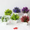 装飾的な花人工プラスチック偽の植物結婚式の庭の装飾ホームパーティーオフィスルームテーブル装飾