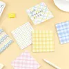 PCS/LOT Creative Lattice Stripe Memo Pad Sticky Notes Sweet N Times Stationery Etikett Notepad Bokmärke Post School Supplies