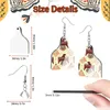 Boucles d'oreilles pendantes, 12 paires d'étiquettes de vache, impression par Sublimation, pendentif inachevé par transfert de chaleur avec crochets, anneaux de saut