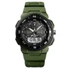 Armbanduhren Herren-Sportuhr mit drei Uhrzeiten, rundem Bildschirm und verstellbarem Armband, Geschenk für Freunde und Freundinnen