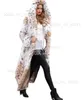 Женская меховая куртка из искусственного меха с леопардовым принтом Женская зимняя толстая куртка из искусственного меха с капюшоном Длинная теплая роскошная меховая черная парка Bontjas Furry Shaggy Верхняя одежда T231215
