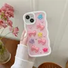 Koreaanse Snoep kleur Leuke Strik Roze Gevallen Voor iphone 15 14 12 i11 13 Pro Max 14Pro Meisje cadeau Zachte Siliconen luxe Telefoon Cover Case 1 st