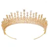 Fermagli per capelli Tiara e corona HADIYANA Accessori da sposa per feste Gioielli di lusso con zirconi BC6435 Bijoux De Cheveux