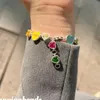 Chain Fashion Color Love Drop Enamel Bracelet for Women INS New Design Cute Heart shaped Candy Color Bracelet J240508