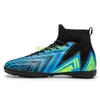 Big Size 35-48 Men's Comfortable Football Boots TF Soccer Shoes Youth Turf Training Shoes Cleats Blue Green White Black