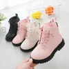 Botas outono inverno crianças moda tênis para crianças à prova d 'água escola bonito sapato bege tornozelo botas para criança menina grande meninas menino 231215