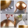 Party Decoration White Balloon Garland Arch Kit Gold Confetti Balloons 98 Pcs Artificial Palm Leaves 6 Wedding Birthday Decorations Dh49S