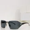 Mens marca Runway óculos de sol designer, homens mulheres retro metal sem moldura perna preta lentes roxas UV400 óculos de sol de praia com caixa original SPRA55