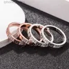 Sterrenring liefdesringen nagel Ring ontwerper voor dames Titanium staal rosé goud verzilverd met volledige diamant voor Man Ringen bruiloft Verlovingscadeau 4 5 6 mm Multi size