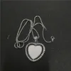 sublimering tomt små hjärtfoto halsband hängsmycken varma överföring utskrift smycken förbrukningsvaror fabrikspris tvåsidiga tryck 25 mm