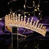 Fermagli per capelli Tiara e corona HADIYANA Accessori da sposa per feste Gioielli di lusso con zirconi BC6435 Bijoux De Cheveux