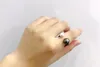 Anelli a grappolo 5-9 mm naturale tondo tahitiano sud nero anello di perle bianchi 925 gioielli in argento sterling per donne