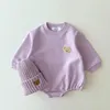 Mamelucos Corea Bebé Sudadera Mameluco Niño Primavera Otoño Suave Manga larga Algodón Oso Infantil Body Niñas Monos Sudaderas Tops Outwear 231215