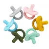 Fopspeenhouders Clips Chenkai 10 STKS Siliconen Tepels Bijtring Food Grade DIY geboren Baby Baby Dummy Verpleging Tandjes Sieraden Speelgoed Ambacht 231215