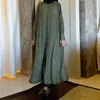 Vêtements ethniques Moyen-Orient Arabe Femmes Vêtements d'extérieur 2023 Automne Mode Lâche Manches Simple Boutonnage Chemise Robe Robe Femmes