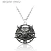 Nouveau sorcier 3 jeu de chasse sauvage Joker pendentif collier Geralt animal chaîne en métal loup mode collier L231215