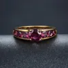 Wedding Rings Natural Rhodolite Garnet 2.13 Carats Women's Ring Solid 925 Silver Yellow Gold Plated Rings Natural Gemstone Fine Jewelry Gift 231214