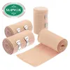 Knee Pads SUPVOX 4pcs Elastic Bandage Compression Roll With Extra Metal Clips For Ankle Support Arm Leg Chest