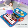 Claviers Piano Piano électronique tambour jouets Montessori jouets musique couverture cadeaux clavier Musical tapis de jeu éducation précoce pour enfants enfant 231214