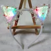 Leuke LED-gloeiende kattenoorhoofdband Cosplay-kostuumfeest Oplichten Kitty Haarhoepel Fancy Dree Knipperende Blinky-haarband COLORFUL309n