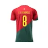 Nieuwe 2024 25 Fan Player Soccer Jerseys Ronaldo Home Away Portugese truien Joao Felix Ruben Neves Bruno Diogo Portugieser Portugal voetbalshirt Men Grown Man Kids