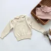 Pullover Kids Knusted Bullover Girls Long Sleeve Steptnit Lace Sweater Attrem Winter Baby Clothing Girls Pullover Subsiter 1-7YRS 231215