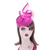 Lawliet Fascinators Voor Vrouwen Theekransje Kleine Sinamay Bruiloft Kerk Racing Hoeden Hoofdband Hoofddeksel T433