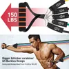 Bungee Resistance Bands Set Exercise with Door Anchor Legs Ankle Straps for Training Physical Therapy Home Workouts 231214