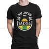 Herr t -skjortor tacos o nack thirt jiu jitsu judo kampsport ren bomull original skjorta män kläder individualitet stor försäljning