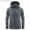 Others Apparel Sun Protection Clothing for Men - Windbreaker UPF 50 UV Block Hood Thin Outerwear Summer Jacket for Sport Camping FishingL231215