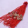 Strand Red Rope flätat armband Buddhist Pendant Bangles Justerbar storlek Handvävd Lucky gängade armband smycken för par