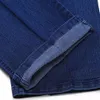 Mäns jeans storlek 3045 män affärer klassisk manlig stretch plus baggy rak denim byxor bomullsblått arbete 231214