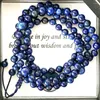 Strand mg1034 6 mm lapis lazuli ayarlanabilir el düğümlü bilezik meditasyon duası 108 mala boncuk yoga hediyesi