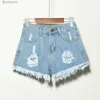 Women's Shorts Sexy Hole Shorts Jeans Denim Short Pants Women'S Denim Shorts Pantnes Cortos jer Plus Size S-6XL High Waisted Jeans ShortsL231215