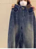 Jeans da donna Y2k Gamba dritta di grandi dimensioni per le donne Primavera-Estate Pantaloni da papà esplosivi Fat Mm sottili Harun Ravanello 231214