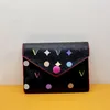 Designer Wallet Vintage Retro Card Holder Purse Zipped Coin Pocket Compact Envelope-style Design for Bills and Cards Colorful Buttons