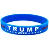 Trump 2024 Bracelet en Silicone faveur de fête Bracelet de sport Donald Trump Vote Bracelets de soutien en caoutchouc bricolage personnaliser Logo