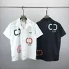 22SS Tasarımcı Mektup Baskı Tişörtleri Tee Sweatshirt Moda Yüksek Sokak Kısa Kollu Yaz Sıradan Tişört Nefes Alabilir Erkekler Kadın Mürettebat Boyun Tees Elbiseleri Wome için 9-004
