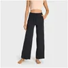 Yoga Outfit L-336 High-Rise Wide Leg Pant Loungef Pants Feel Comfortable Throwback Still Breathable Trousers With Dcord Naked Feeling Dhx4D