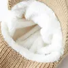 Berets Winter Kids Outdoor Thick Warm Knitted Hats Girls Boys Face Cover Hairball Mask Balaclava Hat Child Plus Fleece Plush Beanies