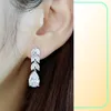 Choucong Gloednieuwe luxe sieraden 925 Sterling Drop Water Earring White Clear 5a Cubic Zirconia Party Tree Women Wedding Dange EA9641477