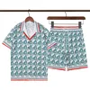 قميص Casablanca Wave Crochet Shirt Men Designer Hawaii قمصان غير رسمية قميص لباس الرجال