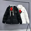 Designer Luxus Chaopai Classic Wasserdichte gefälschte zweiteilige Jacke mit Kapuze, 90 % weißes Eiderdaunenpaar. Gleicher Stil, Stickereien für Männer und Frauen