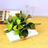 Kerstdecoratie Simuleer kleine planten en versier de plantenwand met plastic bloempotten groene grasbladeren in pot 231215