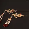 Hair Clips Luxury Phoenix Hairpin Metal Stick For Women Hanfu Accessory