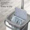 Mops Household Mop no Need To Wash By Hand flat and bucket 231215