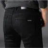 Mäns jeans män klassiska avancerat modemärke Jean Homme Man Soft Stretch Black Biker Masculino Denim Trousers Mens Pants Overalls 231214